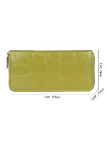 Practical Long Wallet For Daily Use, Simple And Multifunctional - Olive Green - View 6