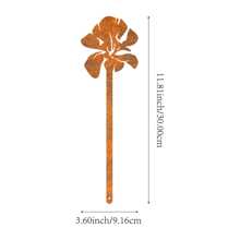 1pc Rustic Metal Flower Potted Decor, Garden Stake Decoration, Vintage Iron Flower, Suitable For Garden, Farm, Yard, Lawn