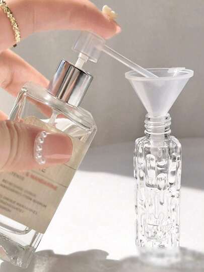 1 件春季香水喷雾瓶，可再填充空玻璃瓶，10ml 防漏玻璃容器，便携式必备香水，旅行必需品，香水瓶