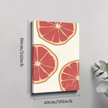 1pc Framed Canvas Poster Grapefruit-Slices Minimalist Wall Art Canvas Paintings Ideal Gift For Bedroom Living Room Corridor Wall Art Wall Decor Room Decoration Ready To Hang