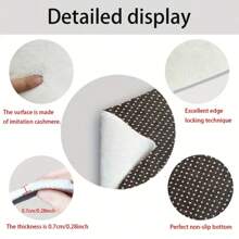 1pc Simple Pink & Red Heart Faux Wool Printed Doormat, Soft Anti-Slip Absorbent Machine Washable Decorative Mat, Warm And Comfortable, Low Pile, Suitable For Living Room, Bedroom, Kitchen, Laundry Room - Multicolor - View 11