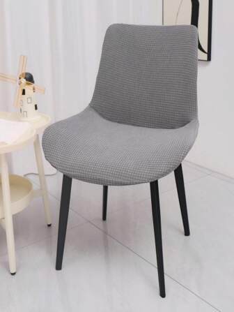 Light Gray Solid Color Waterproof Elastic Curved Chair Package, Chair Cover, Anti Dirt Makeup Chair Cover, Backrest Integrated Modern Nordic Ins Chair Cover, Home Chair Cover