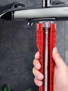 Herramienta de reparación de grifos 5 en 1 con llave de grifo, antideslizante, para instalación de tuberías en cocina y baño