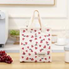 GODWOODS GODWOODS Corduroy Printed Lunch Bag Lunch Box For Women Men, Lunch Bag For Women Lunch Box Bag, Men Lunch Bag, Large Portable Insulated Lunch Bag For Women Men Adults For Work, Lunch Tote Bag Small Lunch Bag, Cooler Bag Reusable Snack Meal Sandwich Containers