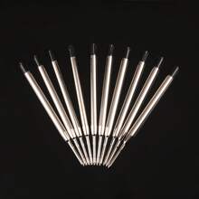 10pcs Metal Medium Point 1.0mm Ballpoint Pen Refills Blue Black Ink Smooth Writing Refill For Writing Office Stationery Back To School - 9.9*0.6cm - View 5