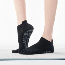 1 Pair Women's Spring Yoga Non-Slip Specialized Five Finger Pilates Socks For Indoor Yoga Training - Multicolor - View 13