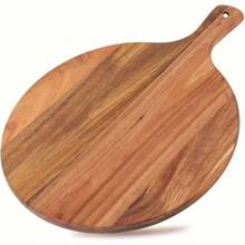 1pc Rosewood Handle Pizza Board - Cutting Board, Serving Tray, Suitable For Pizza, Meat Cutting, Serving Fruits, Candies, Desserts, Sushi, Cheese, Decorative Platter Pizza Plate - Kitchen Wooden Tray, Pizza Tray, Breakfast Tray, Home Kitchen, Restaurant Kitchen Service, Party, Afternoon Tea, Family Gathering, Outdoor Camping, Birthday, Back To School, Eid, Graduation, Wedding