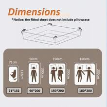 1 Piece Quilted Fitted Sheet, Waterproof, Breathable & Cooling, 30cm Deep Pocket, For Twin, Single & Queen Bed, Solid Color Mattress Protector, Soft, Dustproof & Machine Washable - Beige - View 3