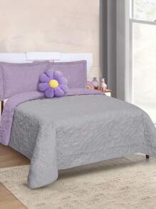 Home Elephant Edredón Ligero Individual, Matrimonial Lila Dos Vistas Tali - Lila Púrpura - Ver 4