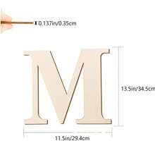 1pc Wood Wall Decoration Letters 12 Inch Blank Letters DIY Paint Family Party Wedding Decorations Gifts Birthday Graduation