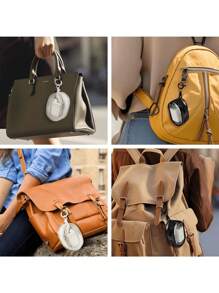 Bolsa de armazenamento de cabo de dados transparente portátil - Estojo de cabo de viagem transparente com chaveiro removível, armazenamento multiuso para carregadores, maquiagem e joias, bolsa compacta para itens essenciais para estudantes universitários e deslocamento diário