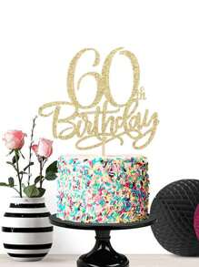 Shiny Gold Birthday Cake Topper, Suitable For 30th/50th/60th/80th Birthday Cake Decoration, Cake Toppers For Birthday Party