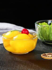 3pcs/Set Thick Glass Bowls, Includes Small, Medium And Large Size, Versatile For Fruits, Salads, Soups, Noodles, Oatmeal, Microwavable Transparent Glass Bowls
