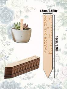30/50 stuks houten plantenlabels voor het registreren van de identificatie van de groei van vetplanten, houten labels voor binnen- en buitenplanten, herbruikbare gegraveerde tuinlabelstokken