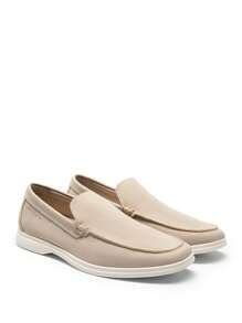 Men's Dress Loafers Casual Slip On Lightweight Business Formal Shoes - Khaki - View 9