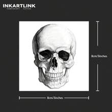 INKARTLINK INKARTLINK revolutionäre Tattoo-Technologie, semi-permanentes Tattoo, realistisches Tattoo, Schädel-Design, inspirierendes Tattoo, temporäres Tattoo, wasserfest, echter Tattoo-Effekt, Nischen-Design Tattoo, Fruchtsafttattoo, Pflanzentattoo