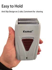 Kemei KM-3382 Men's Electric Shaver With 1 Set Extral Blade Double Blade Foil Reciprocating Shaver Wet Or Dry Beard Razor Facecare Greasy Barber Scissors USB Rechargeable Shaver Cordless Razor For Daily Use Bald Head Shaving For Men Shaving Home Use Gift For Men Birthday