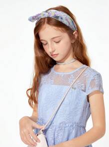 Diadema con estampado de mariposa y lazo, de alta calidad con estilo chino, estilo casual y elegante para primavera/verano
