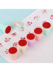 1pc/ Cartoon Reward Seal Teacher Encouragement Gift Teacher Grading Homework Comment Seal - Multicolor - View 4