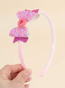 1 件糖果蝴蝶结发带，闪光甜甜圈蝴蝶结头带，甜美发饰，适合女孩最好的朋友派对礼物 - 發箍 - 查看 4