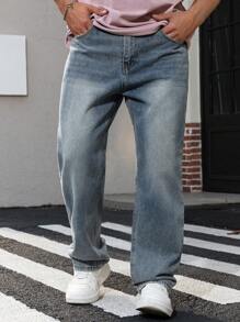 Shorts Denim Casual com Bolso Frontal e Botão Frontal Simples para Homens - Azul - Visão 2