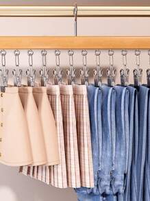 1 套 12 个木质夹帽架，用于收纳胸罩、领带、吊带、围巾、腰带，适用于浴室、卧室、衣橱、橱柜、家居、宿舍使用，性别揭秘派对，非常适合生日、婚礼、派对，是送给同事、朋友和家人的完美礼物，适合返校 - 卡其色 - 查看 4