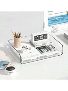 1 件可堆叠透明亚克力桌面收纳盒、A4 纸文件盘、文具和书架、便捷桌面收纳、笔筒、铅笔盒、办公室装饰、蜡笔架、笔杯、办公用品、办公桌收纳盒、文具、荧光笔收纳、化妆品收纳盒、收纳盒、护肤品收纳盒、办公室收纳、文具收纳盒、指甲油收纳、卧室装饰 - 無色 - 查看 7