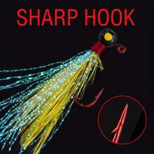 Bộ lưỡi câu Jig Head 4 chiếc/hộp - Lưỡi câu Jig câu cá nước ngọt nước mặn cho cá rô, cá hồi, cá rô, món quà câu cá tuyệt vời cho người câu cá - Nhiều màu - Xem 6