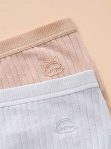 7条装颜色随机可爱糖果色少女内裤女童卡通猫咪图案内裤