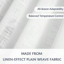 Farfallarossa 半透明金色浮雕窗帘（140*280厘米，1片）适用于卧室和客厅。透气，透入柔和光线，确保良好的通风，易于打理，为您的家增添时尚气息。 - 漂白 - 查看 2