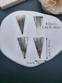 4pcs Natural Mother Of Pearl Charms For Earrings Necklace DIY Making, Black Shell Pendant, Hawaiian Polynesia Shell Beads, Island Jewellery - Black - View 17