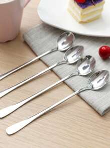 8 件长柄咖啡勺、不锈钢冰茶匙、冰淇淋勺、搅拌勺、甜品勺、咖啡勺、冰淇淋勺、搅拌勺、酒店、餐厅、公共果酱勺、餐具学校用品、返校、情人节/情人节 - 彩色 - 查看 3