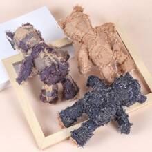 1 件猫/狗爱好者礼物和狗/猫妈妈爱宠物毛绒咀嚼娃娃，狗爱好者和狗妈妈爱玩偶，带有熊设计，吱吱作响，牙齿清洁，适合柯基犬，斗牛犬爱好者和狗妈妈爱，中型狗爱好者和狗妈妈爱