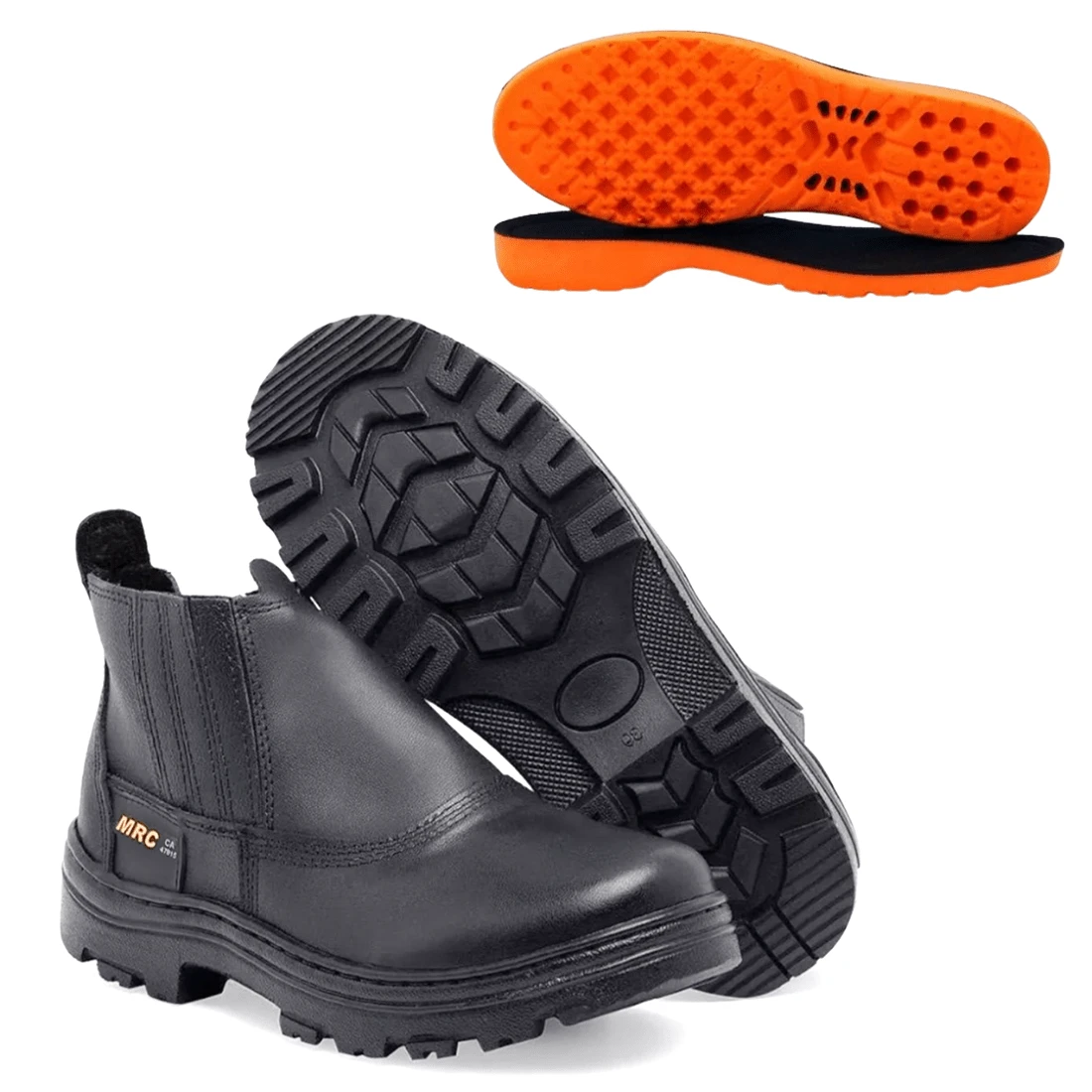 Bota Botina De Segurança EPI Com Palmilha Ortopédica de Gel Confortável ...