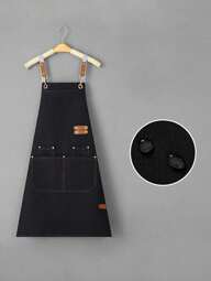 新款防水防油围裙，适用于家庭厨房烹饪，男女时尚腰围款式，耐用，适合咖啡店餐厅工作服