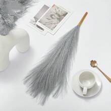 5/10/20 件黑色仿蒲苇人造芦苇蓬松人造假花波西米亚风格装饰，适用于婚礼派对装饰、居家客厅卧室装饰、花瓶布置、DIY 摄影道具、假植物、秋季装饰、房间、书桌、花园装饰、房间、情人节、生日毕业礼物、秋季装饰、秋季