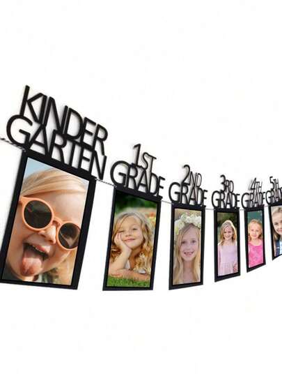 13pcs Graduation Party Decorations 2026 Graduation Photo Banner For Class Of 2026 Decorations K-12 Photo Display For High 5th 8th Grade Graduation Party Supplies(Black)