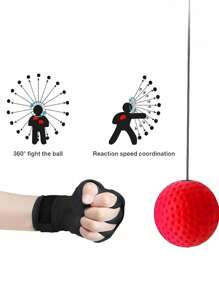 2pcs/1pc Beginner Level Boxing Ball Set, Boxing Reflex Ball With Headband And Boxing Bandage, Fitness Equipment, For Training Speed, Focus, Boxing Speed, Hand-Eye Coordination - Multicolor - View 6