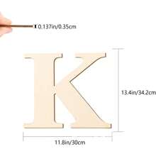 1pc Wood Wall Decoration Letters 12 Inch Blank Letters DIY Paint Family Party Wedding Decorations Gifts Birthday Graduation