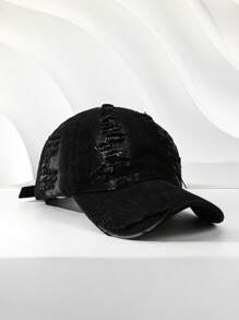 1pc Unisex Distressed Ombre Color Retro Casual Fashion Couple Cap - Multicolor - View 20