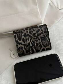 Fashionable Leopard Print Mini Card Holder Wallet For Women Wallet Mini Wallet Purse Wallet Card Wallet Wallet - Multicolor - View 2