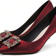 Zapatos de tacón alto para mujer con punta puntiaguda, tacón de 7,5 cm, suela antideslizante, ideales para fiestas en la playa.