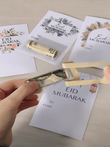1 Tarjeta de felicitación Eid Mubarak - Recuerdo encantador del festival Eid. Un portamonedas personalizable de Eid para niños. Un regalo islámico ideal y un portamonedas de efectivo de Eid. Un símbolo de Eid, una tarjeta de celebración reconfortante, imprescindible para compartir alegría y bendiciones durante Eid, Regalos de Eid al Fitr para niños, Feliz Eid, Distribuido, Distribución de Eid, Eid al Adha