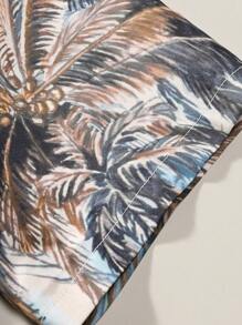 Men's Geometric Print Short Sleeve Casual Shirt, Spring/Summer - Multicolor - View 4