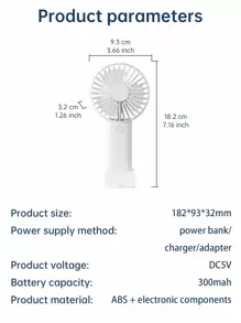 Petit ventilateur portable à main Mini ventilateur USB rechargeable avec support de téléphone Base Petit ventilateur de bureau, Indispensables pour les vacances
