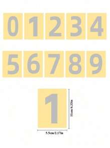 10/30pcs/Set Reflective Mailbox Numbers Sticker Decal Die Cut Classic Numbers Set For Mailbox, Signs, Window, Door, Cars, Trucks, Home, Business, Address Number, Indoor Or Outdoor Wall Art Bedroom Decor Decor Stickers Home Decor Living Room Wall Paper Wall Stickers Party Decorations Living Room Decor Bedroom Office Decor Home Decor Items Personalised Stickers - Multicolor - View 3