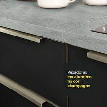 Gabinete Bajo Cocina Madesa Lux 120cm Con Encimera Bn 01 - Blanco y Negro - Ver 8