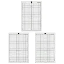 Almofada especial para máquina de corte Morelian, grade de medição de 12 polegadas, substituição de material PP translúcido, tapete adesivo com película transparente para máquina de plotter Silhouette Cameo, 3 peças