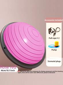 Extra Thick Bosu Ball With 2 Resistance Bands & Pump - Perfect For Yoga,Pilates, Fitness, Home Workouts, Balance Training, And Core Exercises - Multicolor - View 16