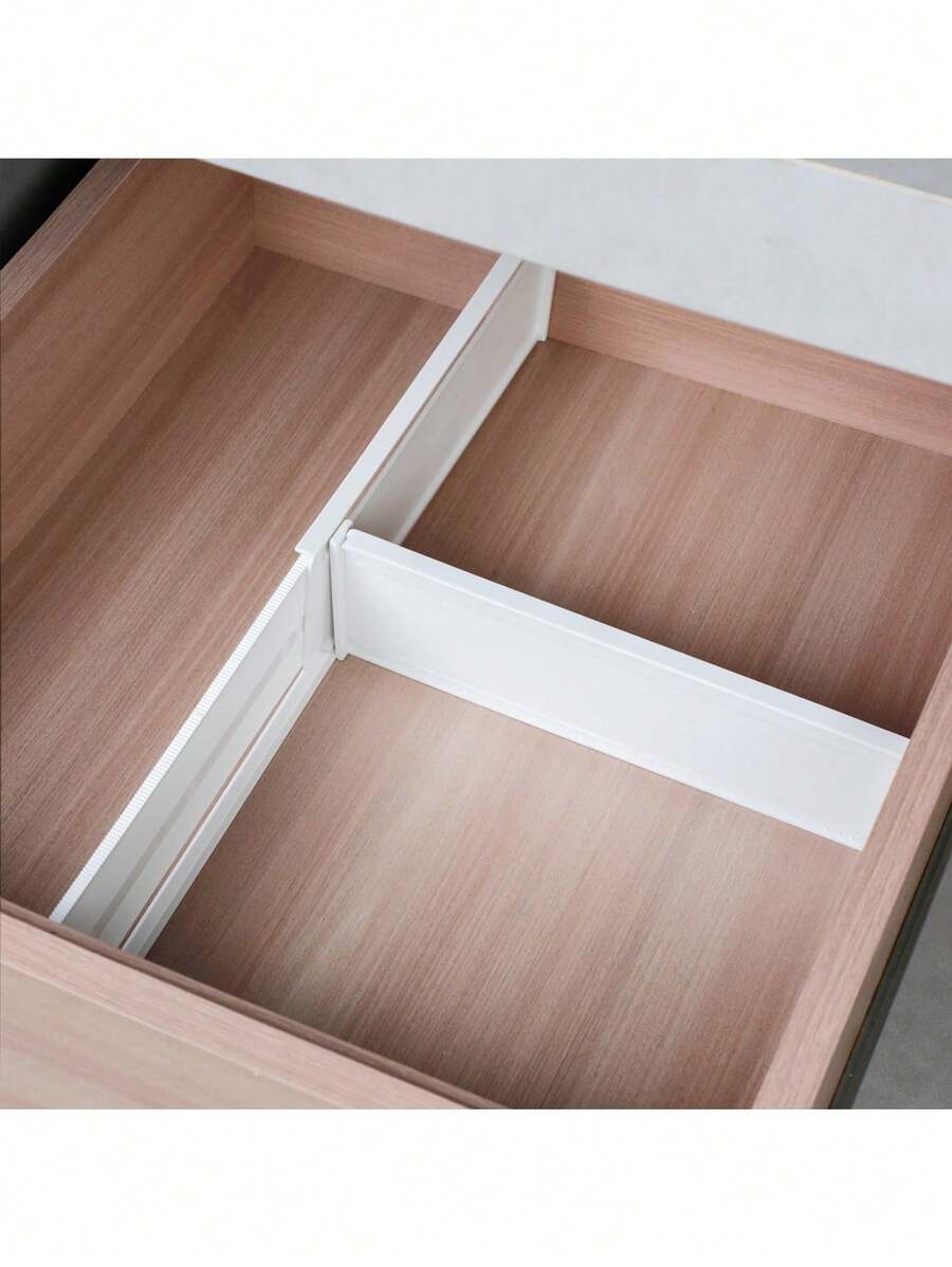 1/3/6 件装衣物抽屉隔板，可调节 3.35 英寸高，可扩展范围从 10.83 英寸到 21.7 英寸，适用于梳妆台抽屉整理，透明塑料材质，适用于婴儿服装、化妆品和办公室存储